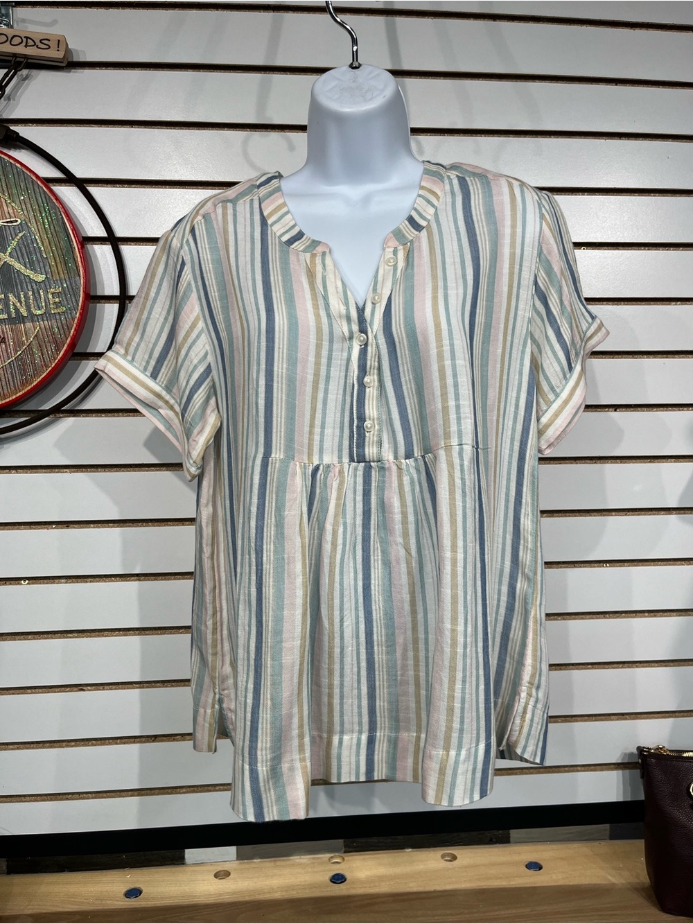Lucky Brand striped blouse size small - Picture 2 of 8